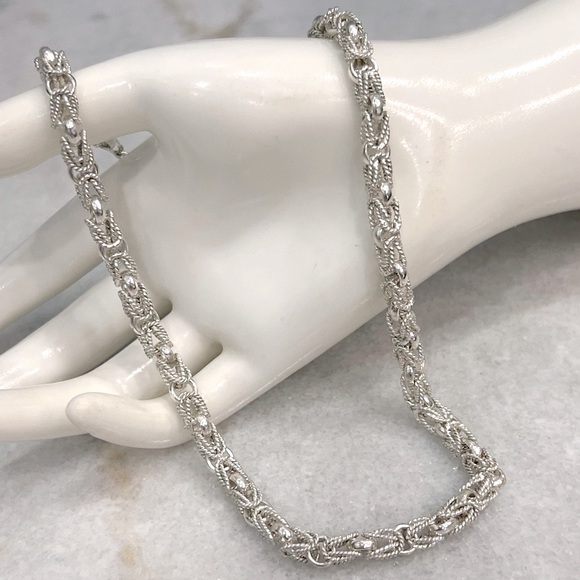 Jewelry - Sterling Silver Byzantine Rope Chain Necklace
